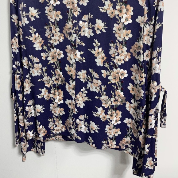 Club Monaco - Melech Bell Long Sleeve Blouse Night Shade/prune - Size XS - Picture 6 of 6